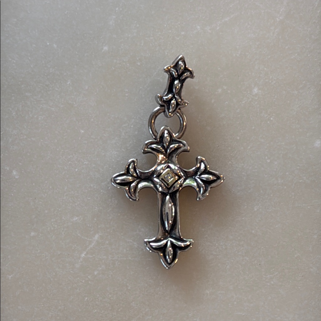 Ann King Sterling Silver & 18k Gold Cross Pendant